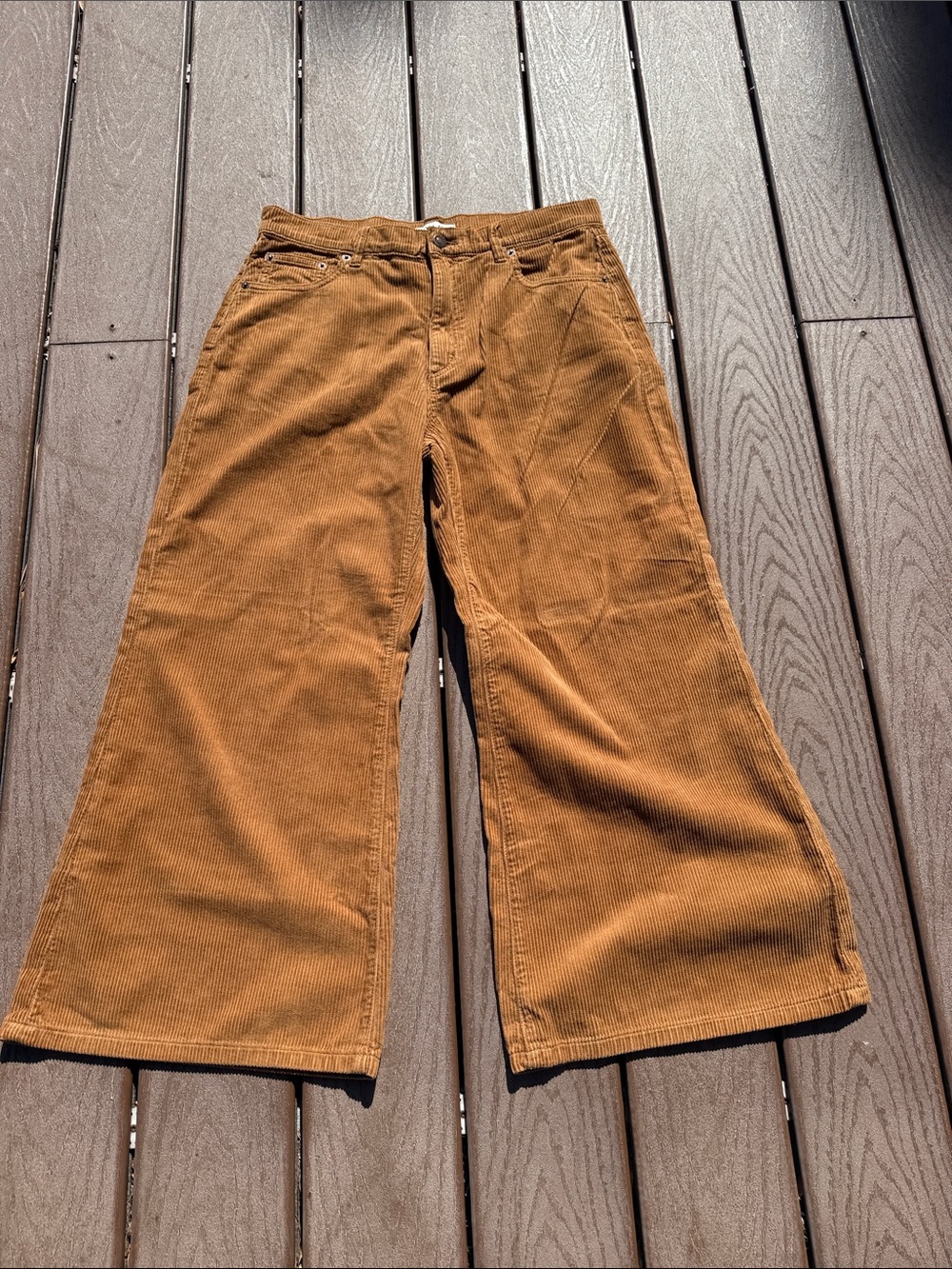 Rolla’s Tomboy Flare Corduroy Pants Size 30 Brown NWOT